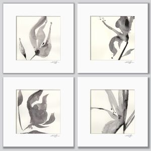 Bundle of 4 Original Floral Paintings I Mats - Organic Reflections Collection 1